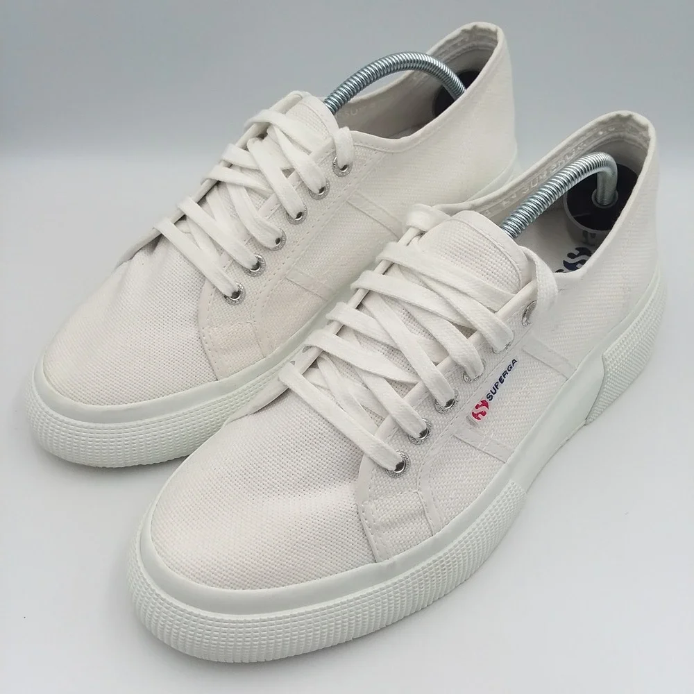 Superga white canvas